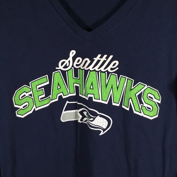 Seattle Seahawks women’s V neck long sleeve t-shirt size large - Picture 4 of 7